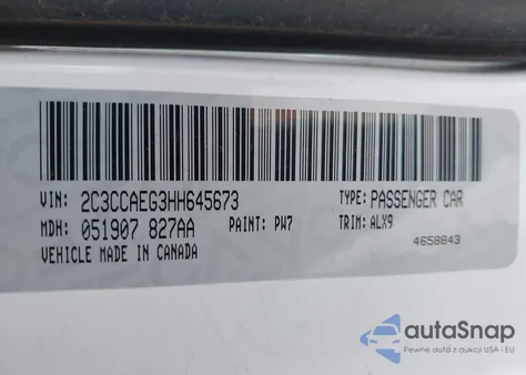 2017 Chrysler 300C из США, поврежденный, VIN 2C3CCAEG3HH645673